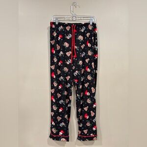 Pillow Talk Women’s Pajama Pants Snowflake Sloth Elastic Waist Size L